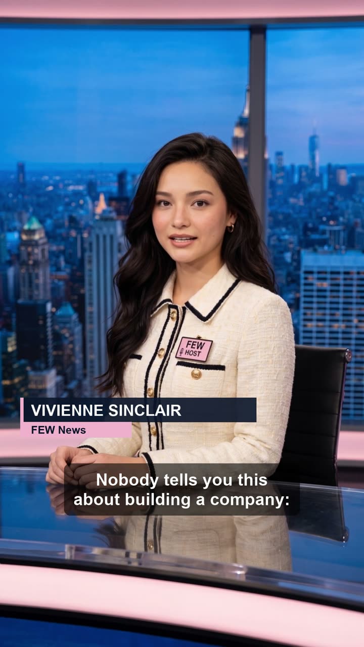 A finished presenter video with captions